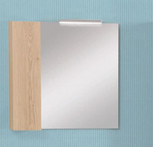 Pro Bagno Elegant 951 - Άνω μέρος Β καθρέπτης με ντουλάπι και απλίκα LED- ΛΕΥΚΗ ΛΑΚΑ 